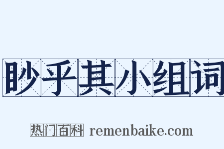 眇乎其小组词是什么意思的图片